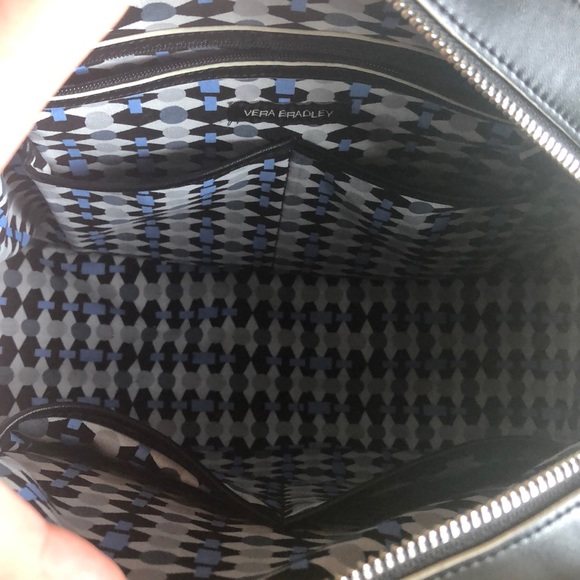 Black and Grey Snake Skin Vera Bradley Bowler Bag - Picture 5 of 6